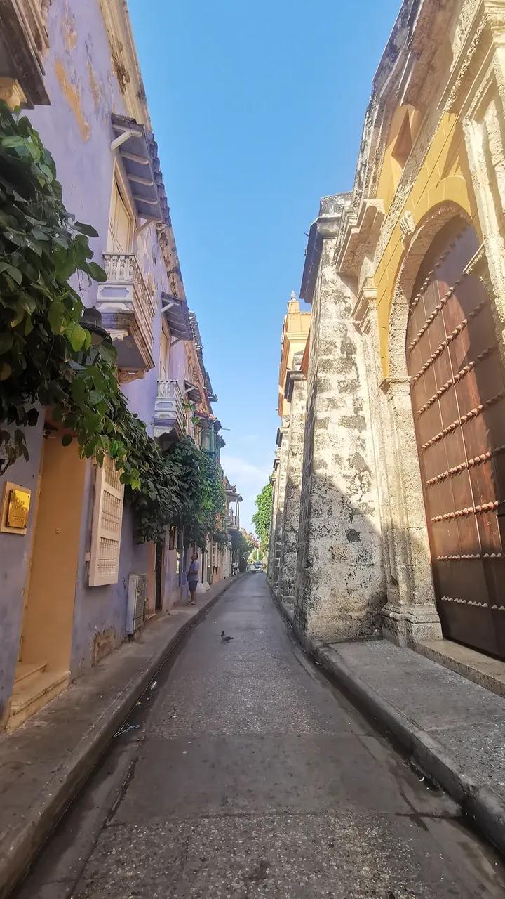 Rue coloniale à Carthagène, Colombie